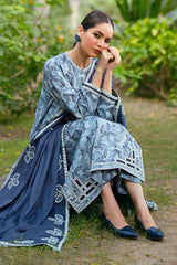 3PC Printed Lawn Zarri Shirt with Voile Printed Dupatta – ZC1527