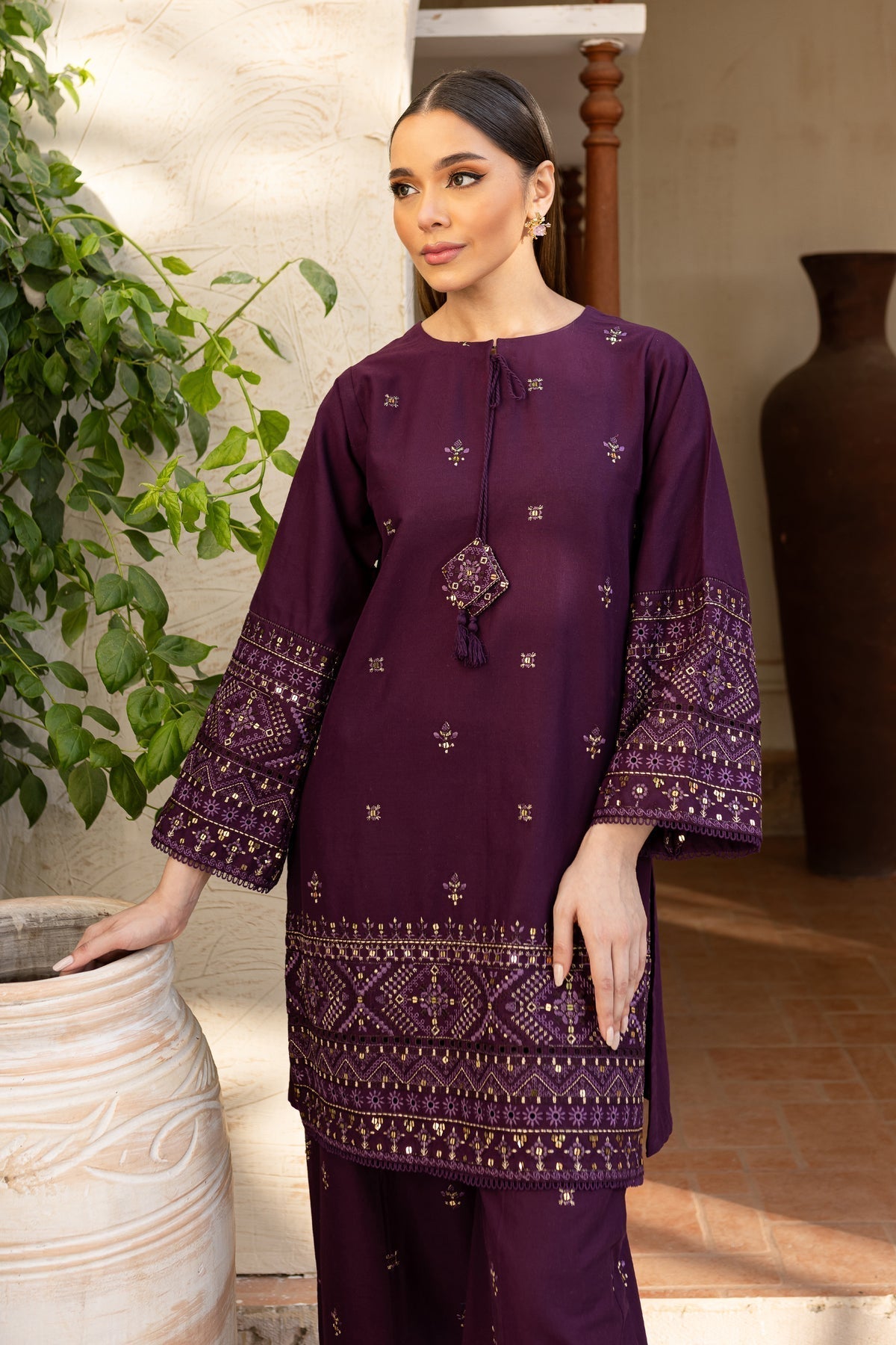 Dhanak 2PC Embroidered Ensemble – ZC3163