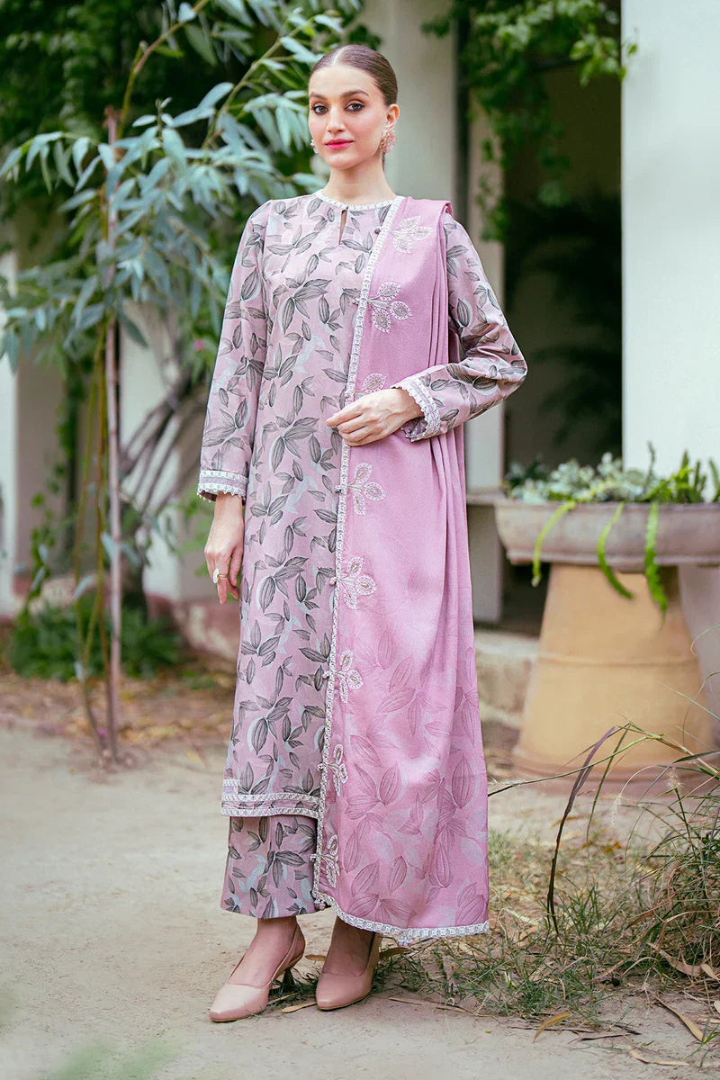 3PC Printed Lawn Zarri Shirt with Voile Printed Dupatta – ZC1522