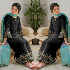 Khaddar Luxe 3PC Embroidered Unstitched Dress – ZC626