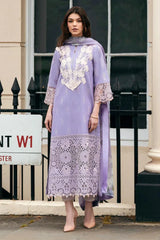 MUSHQ Dhanak 3PC Chikankari Embroidered Suit with Pashmina Wool Shawl – ZC117