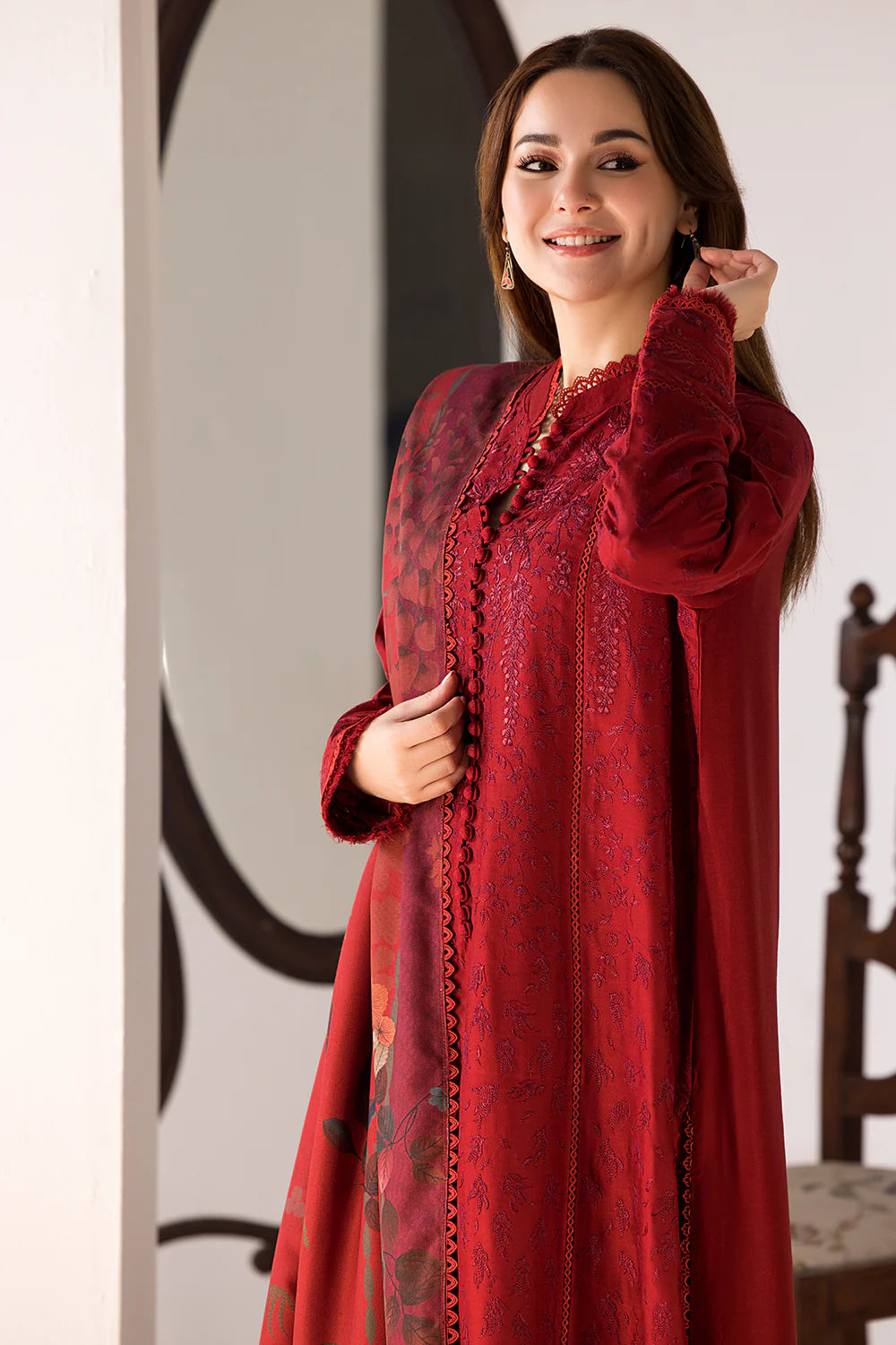 Sobia Nazir 3PC Lawn Embroidered Shirt with Digital Printed Dupatta – ZC1016