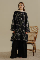 Lawn 3PC Embroidered Shirt with Digital Printed Jacquard Dupatta – ZC1384