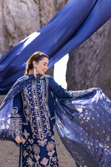 Lawn 3PC Embroidered Shirt with Digital Printed Jacquard Dupatta – ZC1411