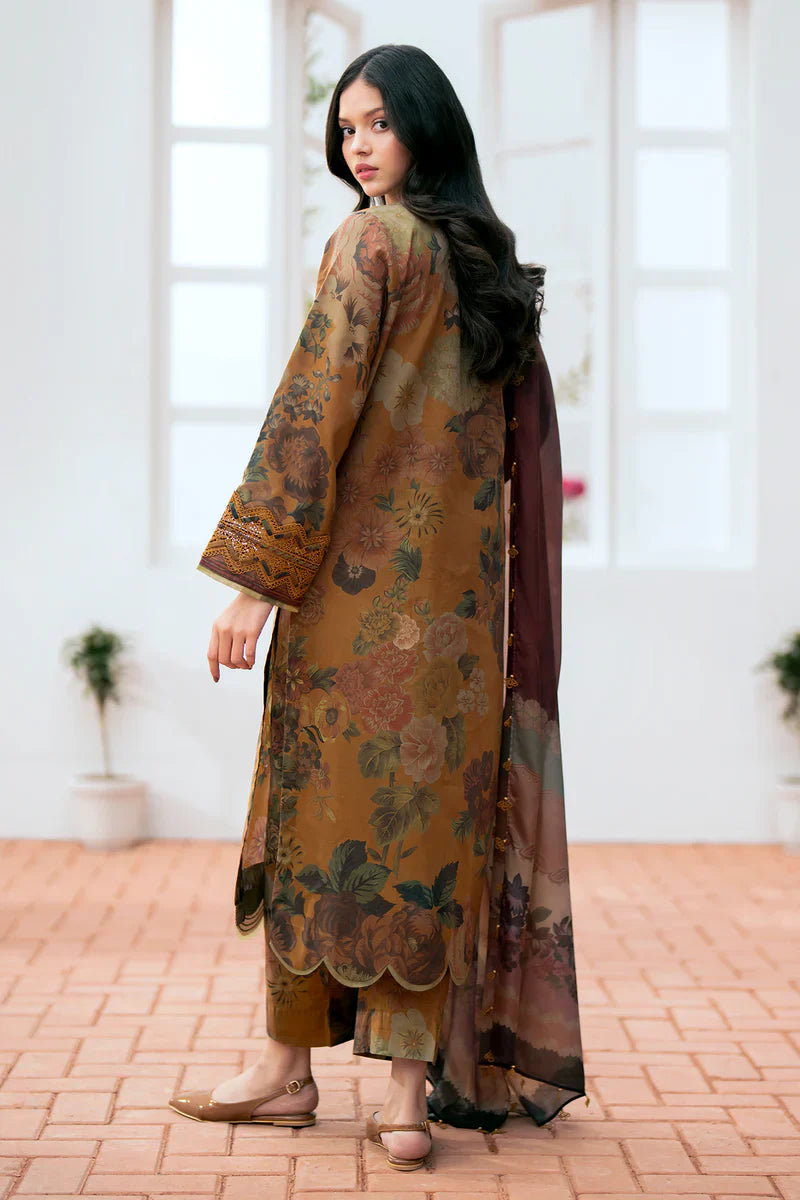 Baroque 3PC Karandi Printed Shirt with Karandi Printed Dupatta and Trouser – ZC813