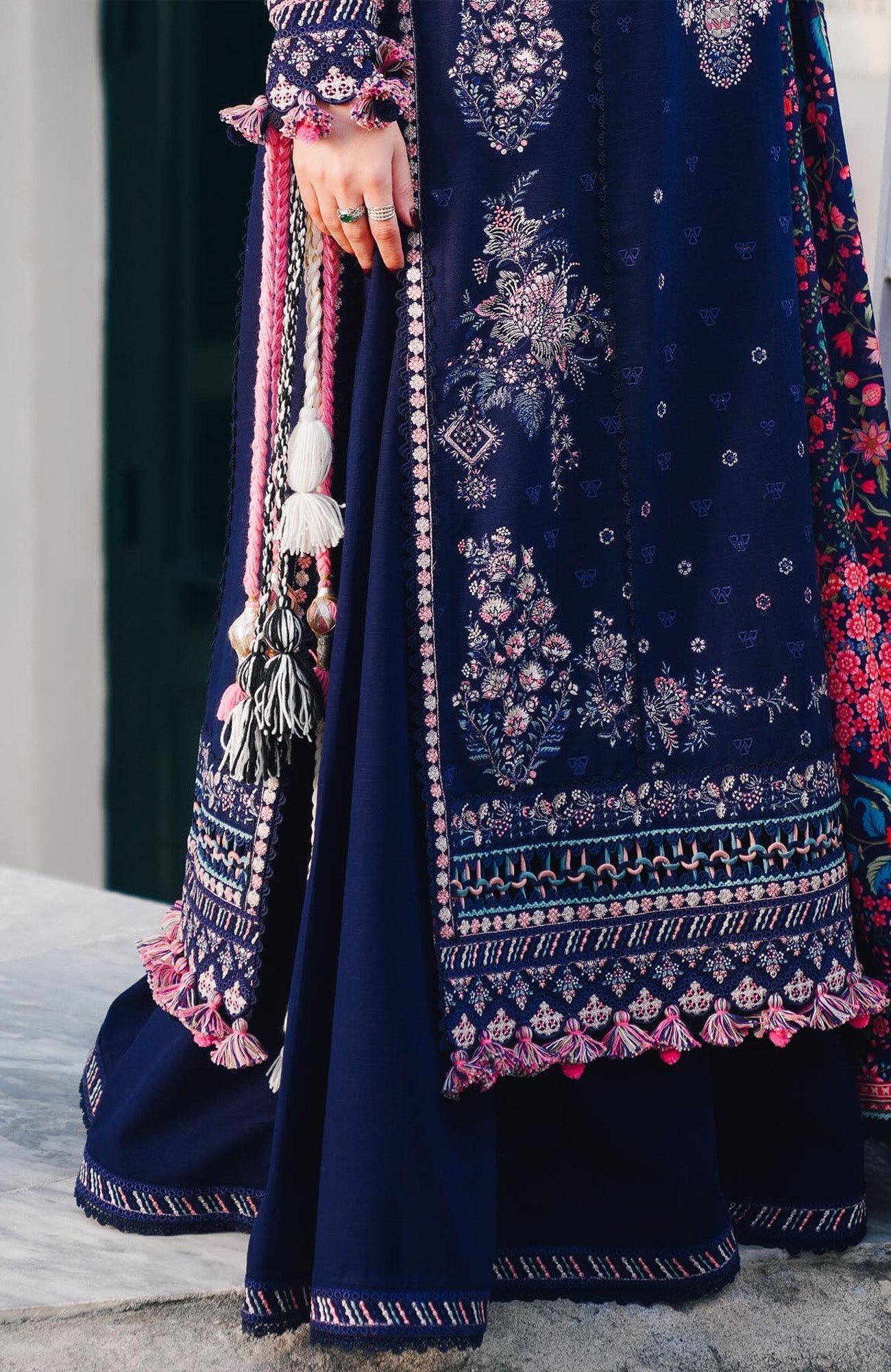 Dhanak 3PC Embroidered Shirt with Digital Printed Wool Shawl – ZC3122