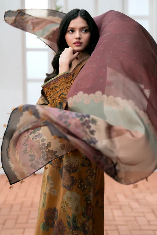 Baroque 3PC Karandi Printed Shirt with Karandi Printed Dupatta and Trouser – ZC813