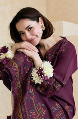 Dhanak 3PC Embroidered Shirt with Organza Embroidered Dupatta – ZC3343