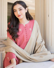 Dhanak 3PC Embroidered Ensemble – ZC1298