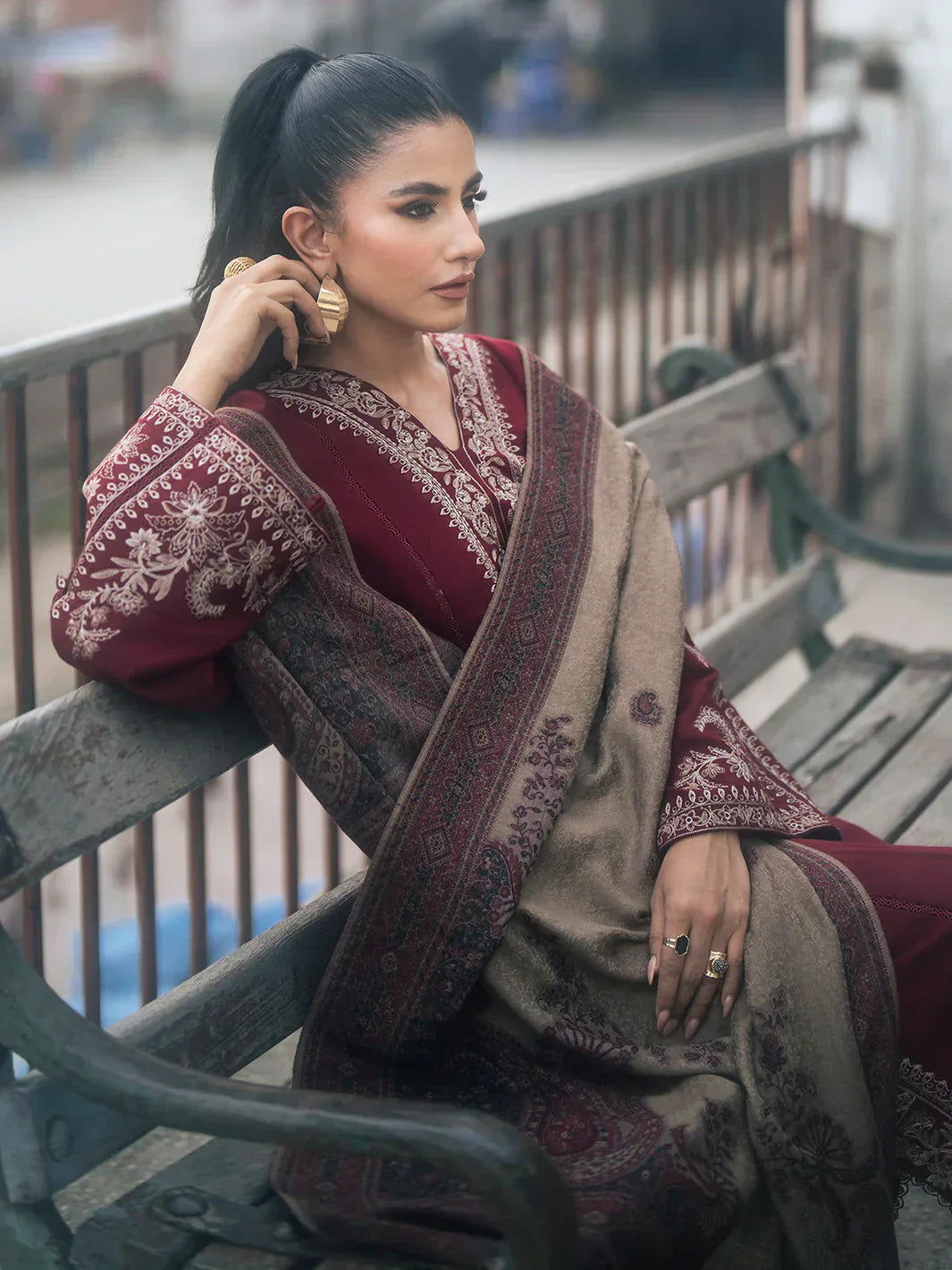 Lawn 3PC Embroidered Shirt with Digital Printed Jacquard Dupatta – ZC1148