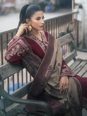 Lawn 3PC Embroidered Shirt with Digital Printed Jacquard Dupatta – ZC1148