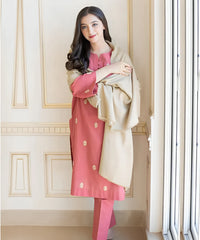Dhanak 3PC Embroidered Ensemble – ZC1298