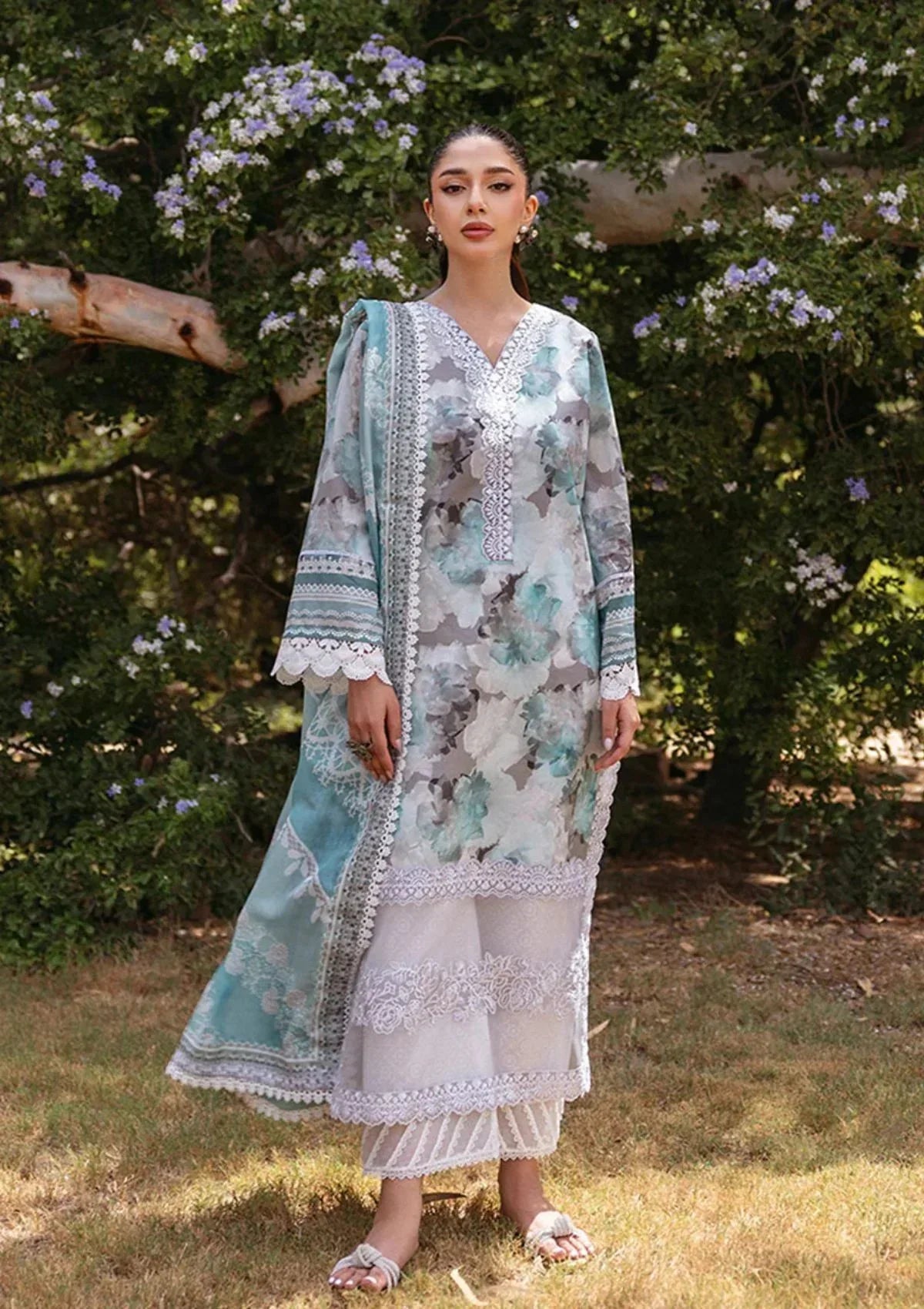 3PC Lawn Printed Shirt with Digital Printed Dupatta – ZC1624