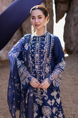 Lawn 3PC Embroidered Shirt with Digital Printed Jacquard Dupatta – ZC1411