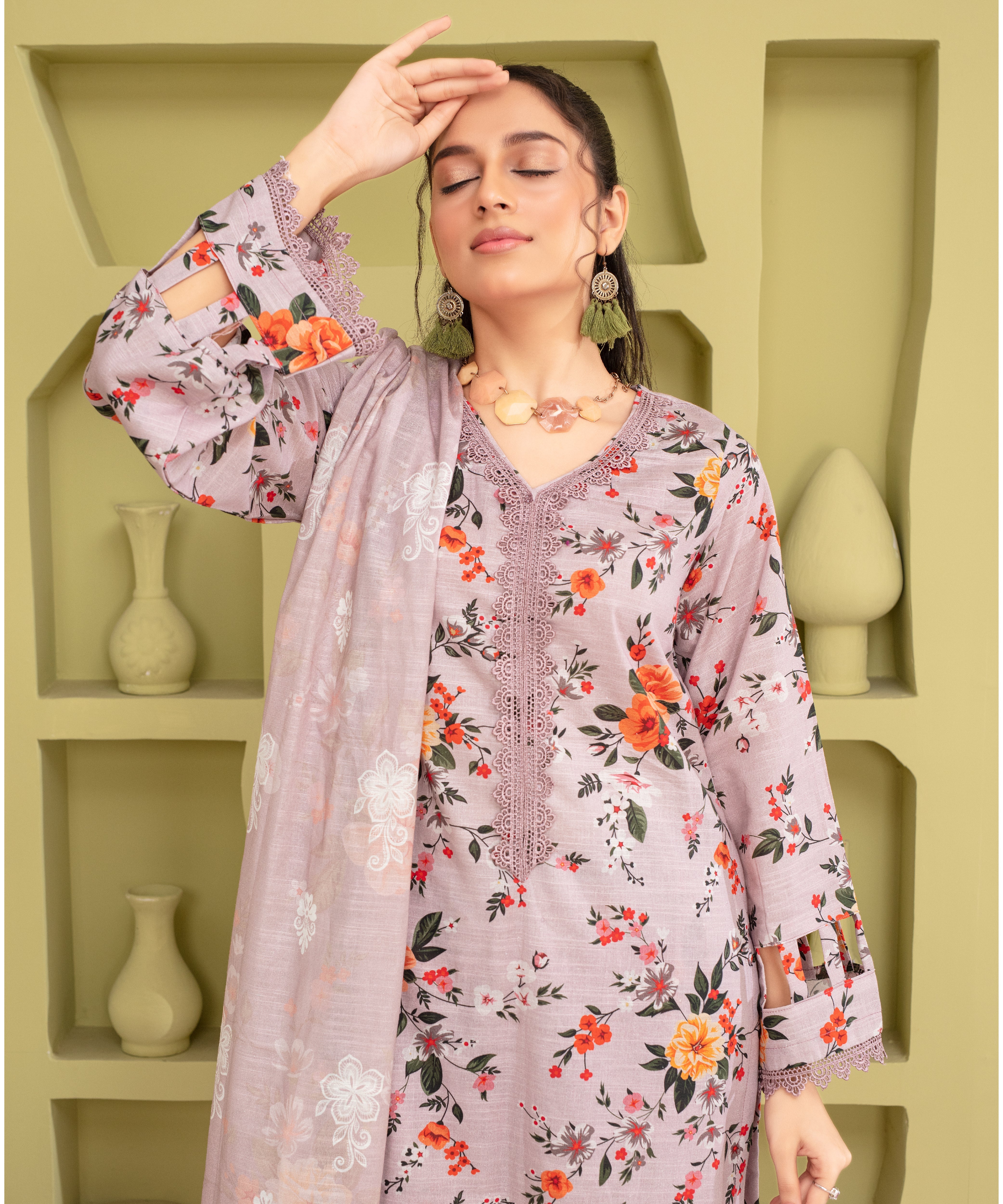 Creation Khaddar 3PC with Khaddar Printed Shirt & Trouser – ZC919