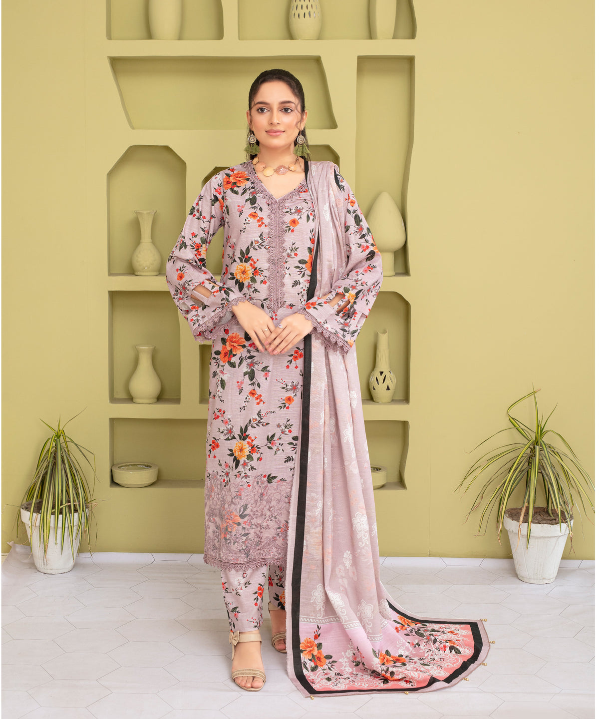 Creation Khaddar 3PC with Khaddar Printed Shirt & Trouser – ZC919