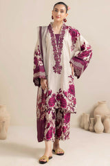 3PC Karandi Printed Shirt with Karandi Printed Dupatta and Trouser – ZC1706