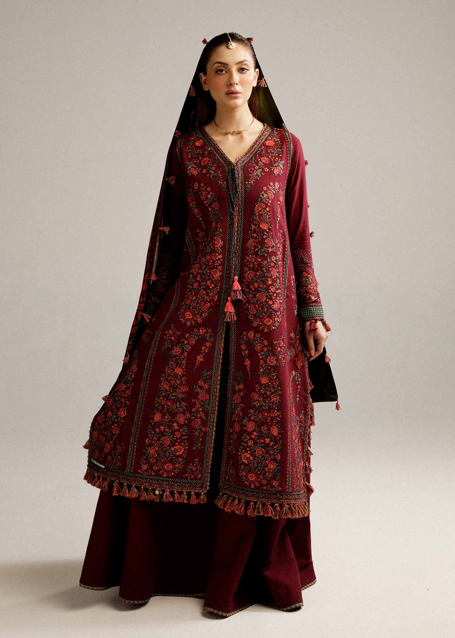 Hussain Rehar Dhanak 3PC Embroidered with Digital Printed Dupatta – ZC172