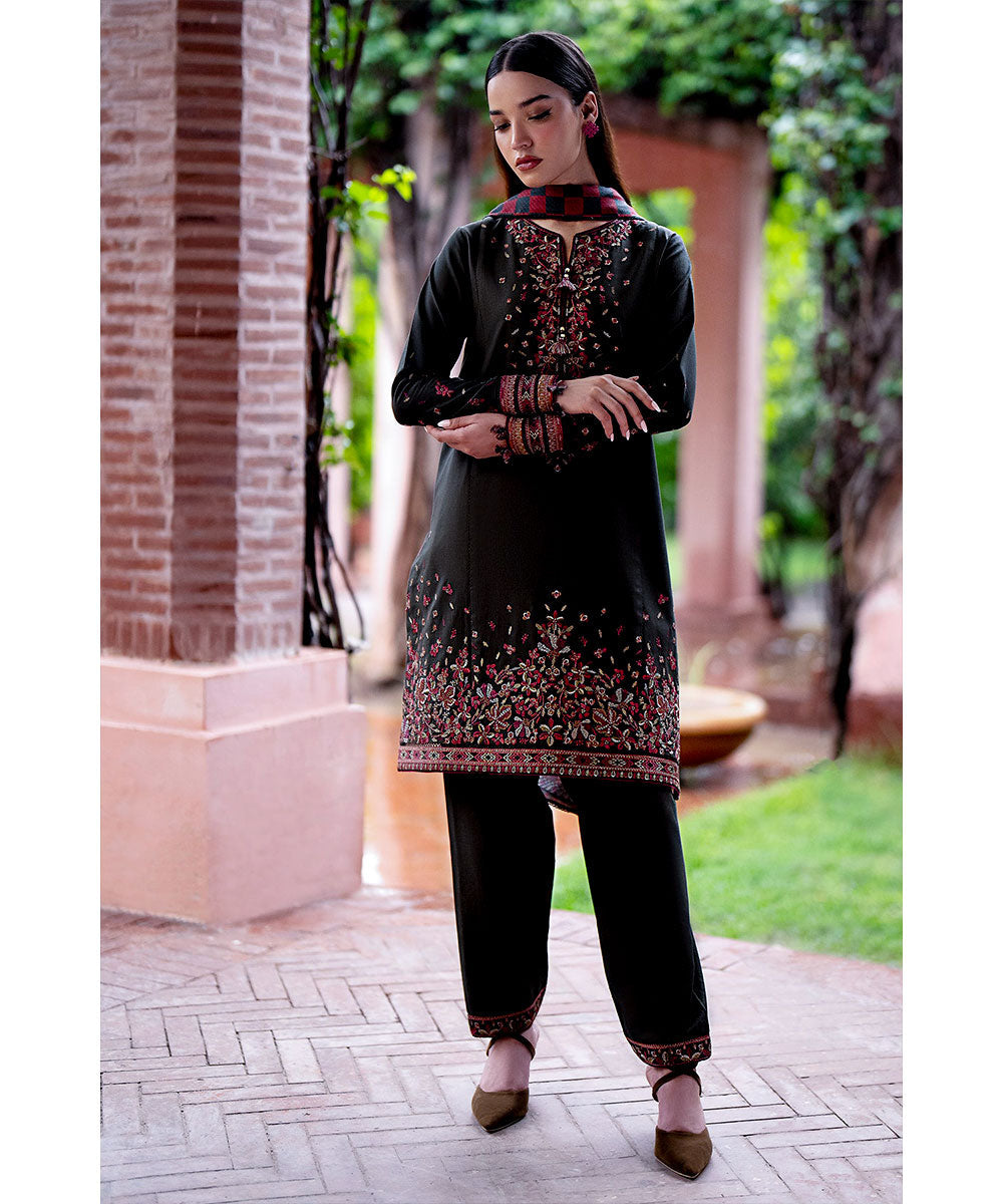 Jazmin Dhanak 3PC Embroidered Shirt with Printed Dupatta – ZC678