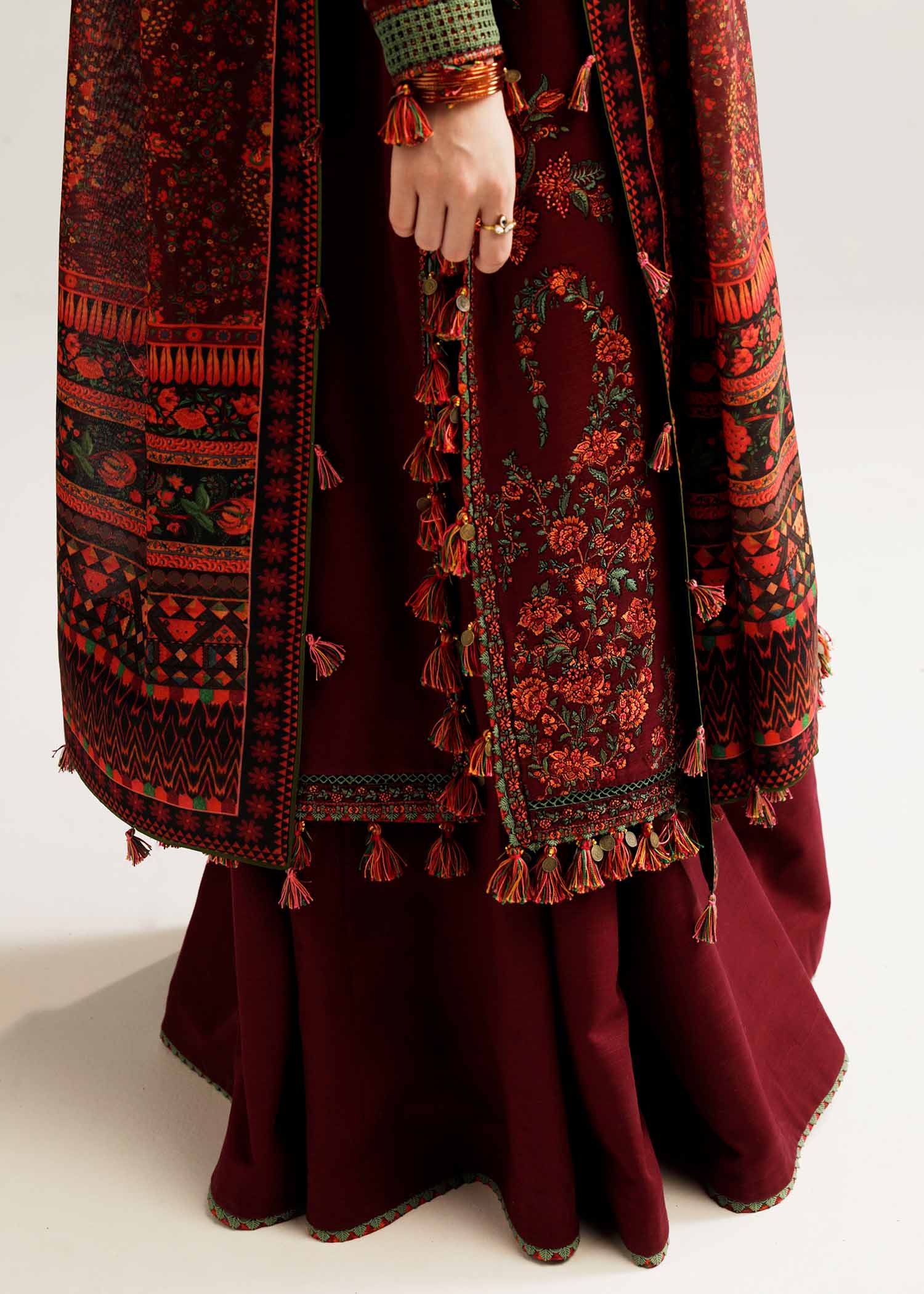 Hussain Rehar Dhanak 3PC Embroidered with Digital Printed Dupatta – ZC172