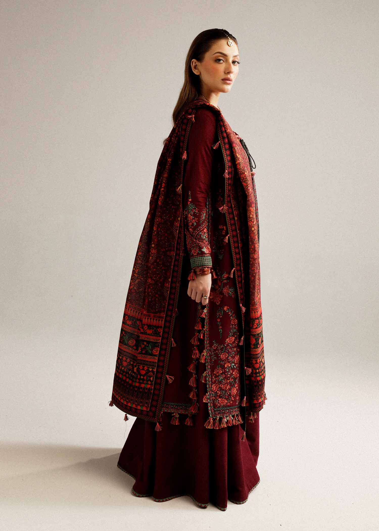Hussain Rehar Dhanak 3PC Embroidered with Digital Printed Dupatta – ZC172