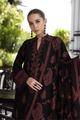 Dhanak 3PC Embroidered Shirt with Dhanak Embroidered Shawl – ZC225