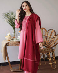 Dhanak Luxe 3PC Embroidered Unstitched Dress – ZC617