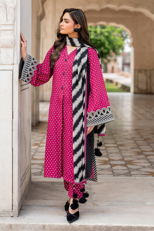 Baroque 3PC Karandi Printed Shirt with Karandi Printed Dupatta and Trouser – ZC829