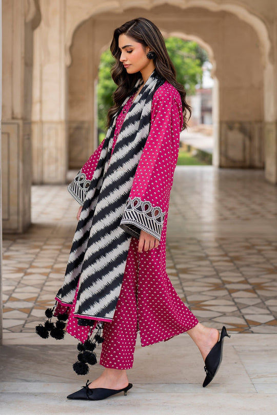 Baroque 3PC Karandi Printed Shirt with Karandi Printed Dupatta and Trouser – ZC829