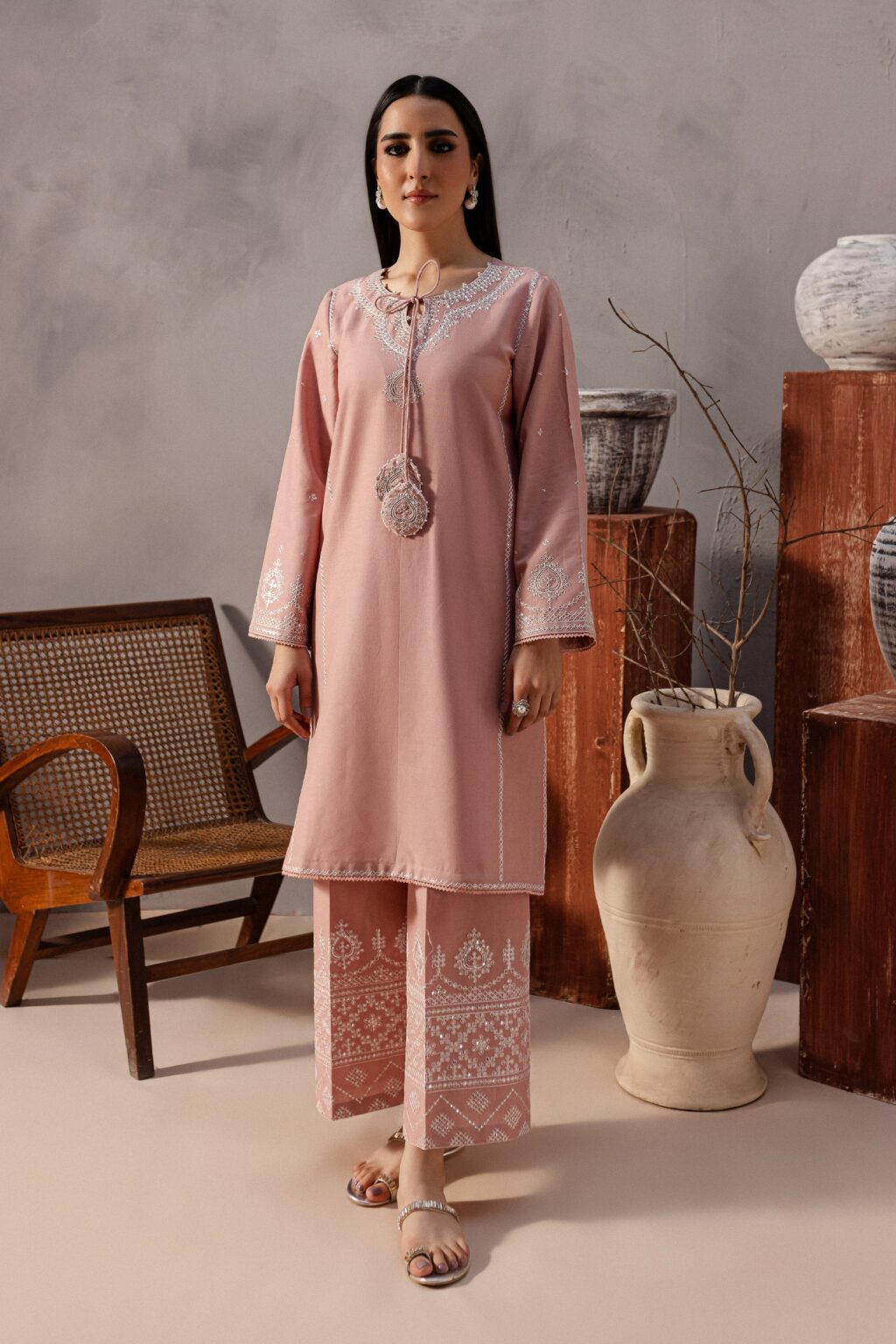 Dhanak 2PC Embroidered Suit – ZC3288