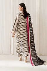 Baroque 3PC Karandi Printed Shirt with Karandi Printed Dupatta and Trouser – ZC1703