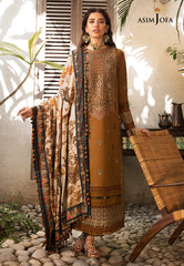 Dhanak-3PC Embroidered Shirt with Digital Printed Wool Shawl - 3572