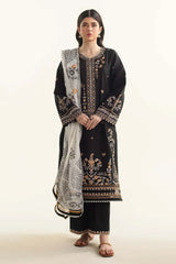 Zara Shahjahan 3PC Lawn Embroidered Shirt with Printed Dupatta – ZC490