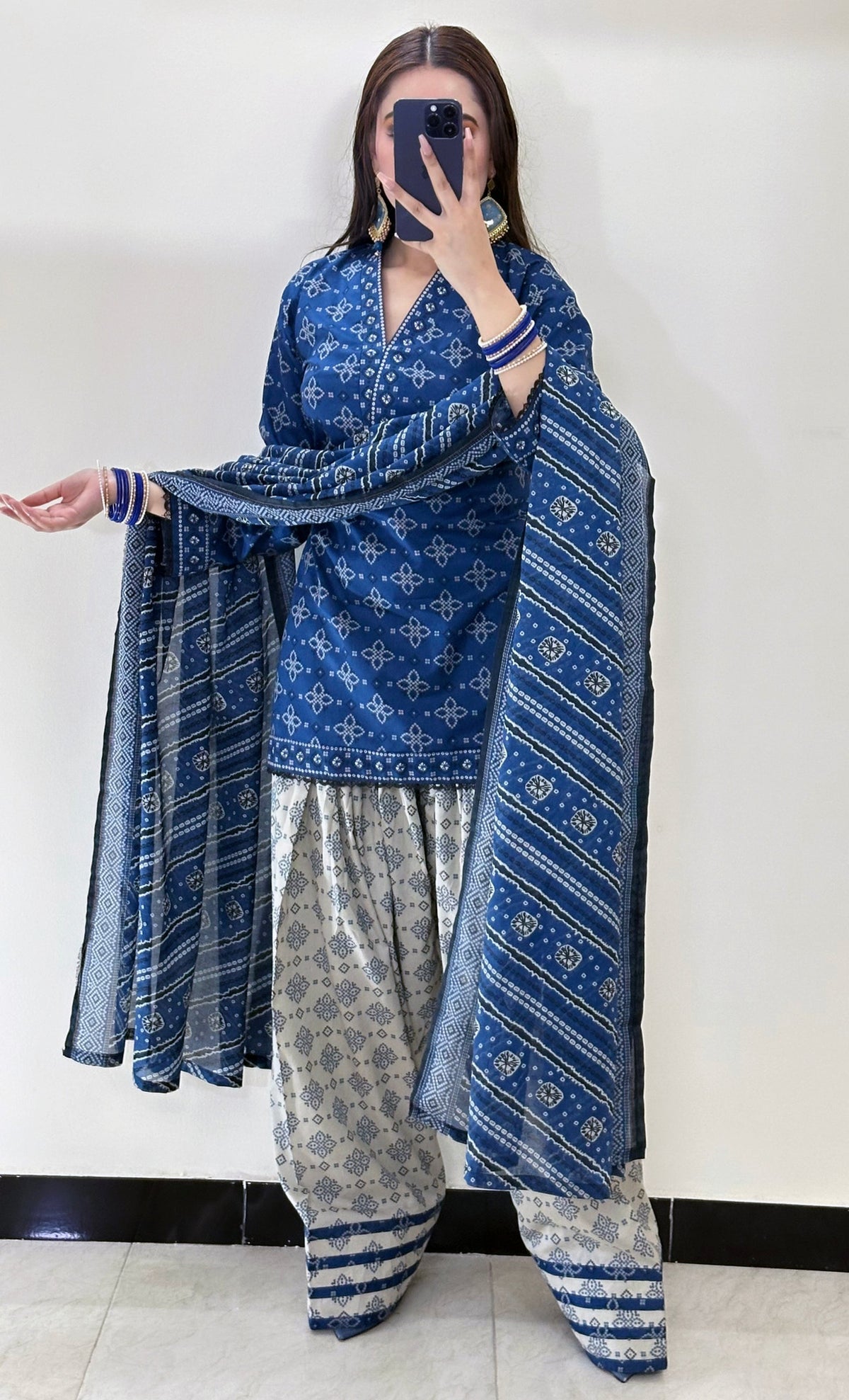 KHADDAR-3PC WITH KHADDAR PRINTED SHIRT & TROUSER-932