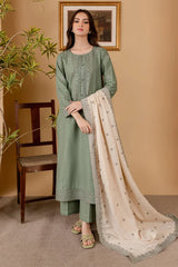 Batik 3PC Lawn Embroidered Shirt with Lawn Embroidered Dupatta – ZC1059