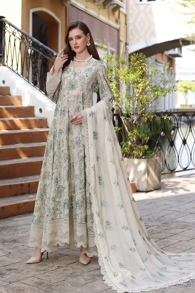Dhanak 3PC Embroidered Shirt with Chiffon Embroidered Dupatta – ZC3172