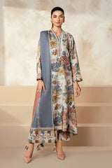 Baroque 3PC Karandi Printed Shirt with Karandi Printed Dupatta and Trouser – ZC1705
