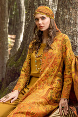 MARIA B. Dhanak Luxe 3PC Embroidered Dress with Printed Pashmina Wool Shawl – ZC116