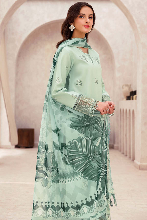 Dhanak 3PC Embroidered Shirt with Digital Printed Wool Shawl – ZC3279