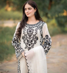 Jazmin Dhanak 3PC Embroidered Suit with Dhanak Embroidered Shawl – ZC105