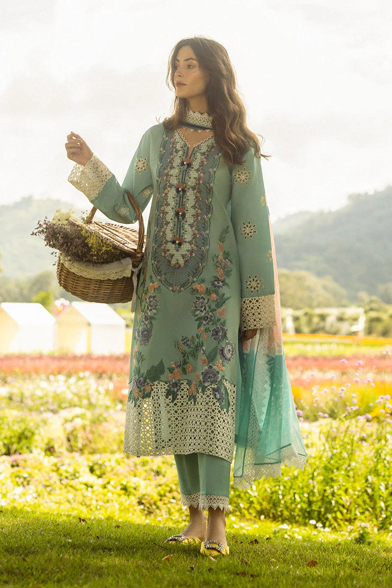 Dhanak 3PC Embroidered Shirt with Digital Printed Wool Shawl – ZC3363