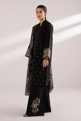 Dhanak 3PC Embroidered Shirt with Digital Printed Wool Shawl – ZC3121