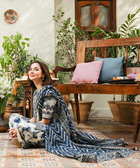KHADDAR-3PC WITH KHADDAR PRINTED SHIRT & TROUSER-924
