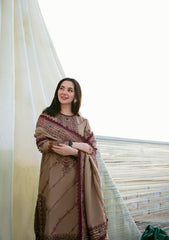Dhanak-3PC Embroidered Shirt with Dhanak Embroidered Dupatta-3448