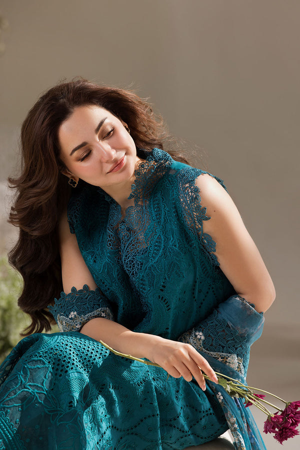 Dhanak 3PC Embroidered Shirt with Digital Printed & Embroidered Dupatta – ZC3359