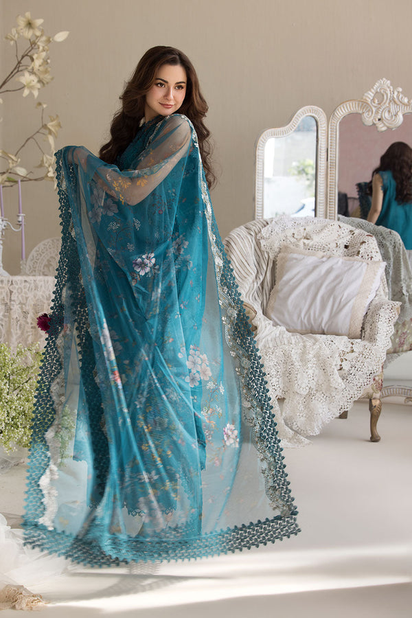Dhanak 3PC Embroidered Shirt with Digital Printed & Embroidered Dupatta – ZC3359
