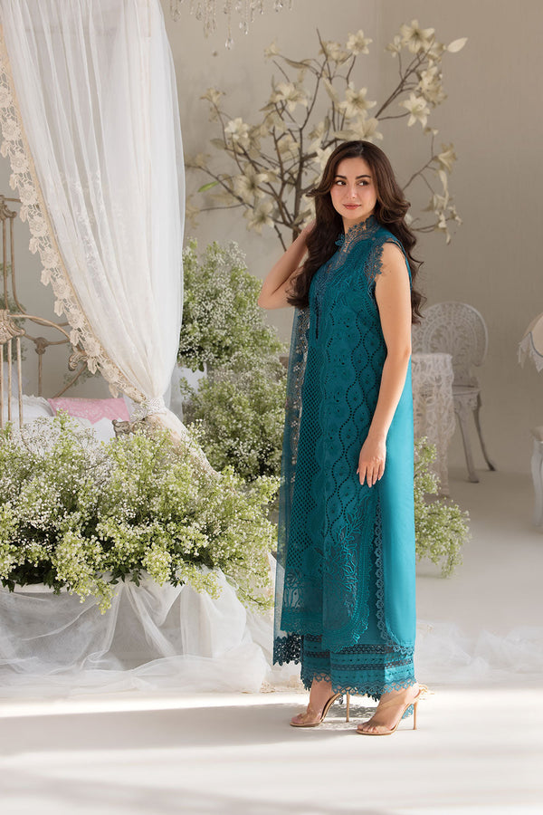 Dhanak 3PC Embroidered Shirt with Digital Printed & Embroidered Dupatta – ZC3359