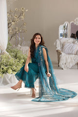 Dhanak 3PC Embroidered Shirt with Digital Printed & Embroidered Dupatta – ZC3359