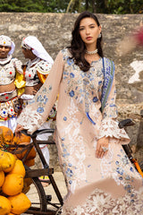 Lawn 3PC Embroidered Shirt with Digital Printed Jacquard Dupatta – ZC1430
