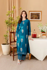 Batik Dhanak 2PC Embroidered Shirt with Dhanak Embroidered Trouser – ZC283